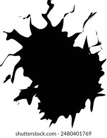 Black Ink Splash with Curly Drips Top