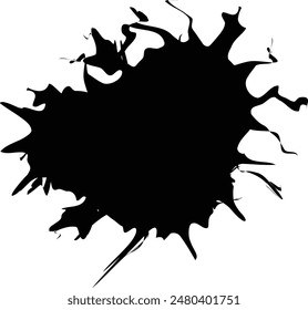 Black Ink Splash with Wavy Drips Top