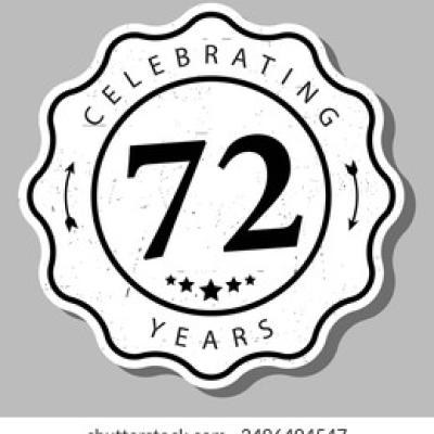 Celebrating 72 Years Experience Badge