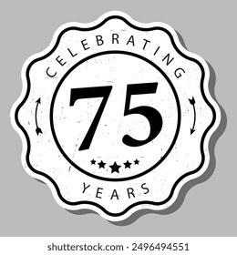 Celebrating 75 Years Experience Badge