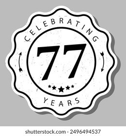 Celebrating 77 Years Experience Badge