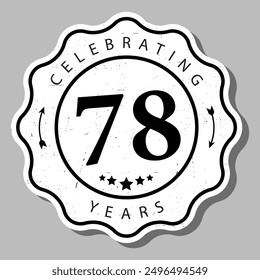 Celebrating 78 Years Experience Badge
