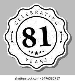 Celebrating 81 Years Experience Badge