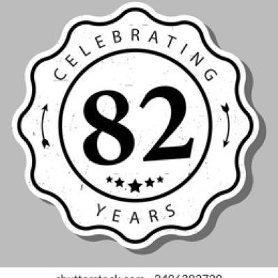 Celebrating 82 Years Experience Badge - find similar on Dreamstime