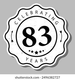 Celebrating 83 Years Experience Badge