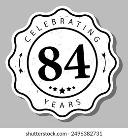 Celebrating 84 Years Experience Badge