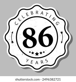Celebrating 86 Years Experience Badge