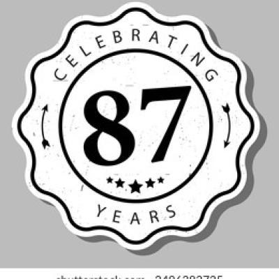 Celebrating 87 Years Experience Badge - find similar on iStock