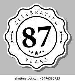 Celebrating 87 Years Experience Badge
