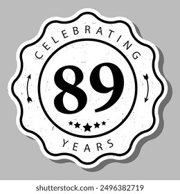 Celebrating 89 Years Experience Badge