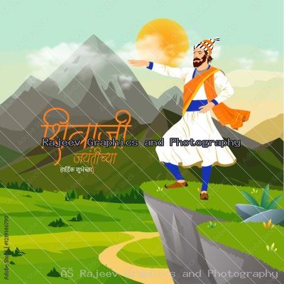 Chhatrpati Shiva Ji Jayanti Social Media Poster Shiva Ji Maharaj At The Eadge Of Clif And Sun