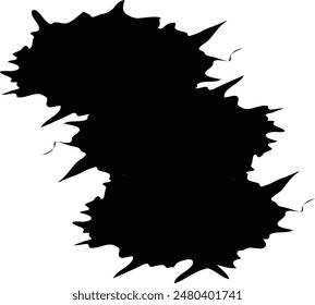 Diagonal Black Ink Splash Stain