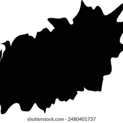 Diagonal Leaf Shaped Black Ink Splash - find similar on Shutterstock