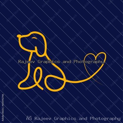 Dog Line Art Design