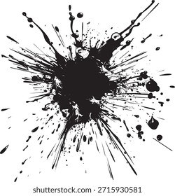 Dry Ink Burst Texture with Radiating Streaks
