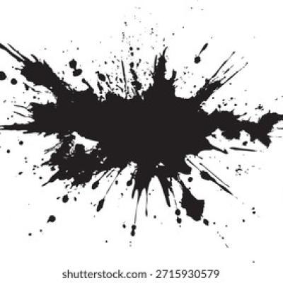 Dry Ink Splash Texture with Fine Spray