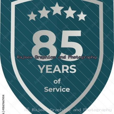 Eighty Five Years Of Service Shield Badge Icon