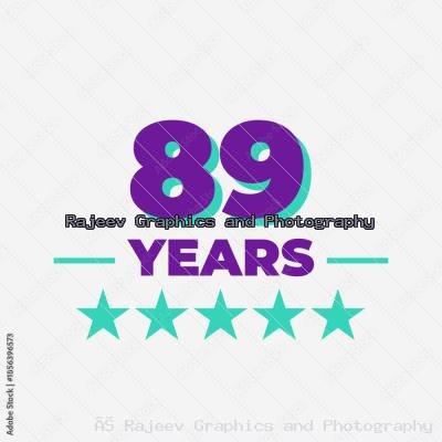 Eighty Nine Years Anniversary Badge Design
