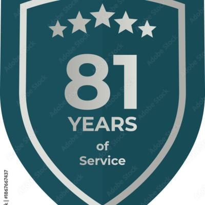 Eighty One Years Of Service Shield Badge Icon - find similar on Adobe Stock