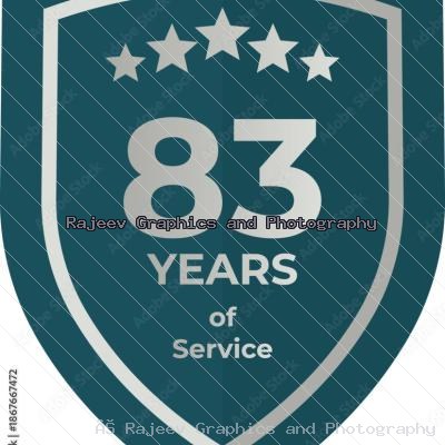 Eighty Three Years Of Service Shield Badge Icon