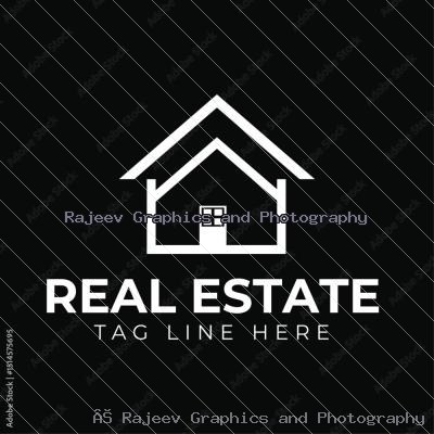 Elegant Black And White Real Estate Logo With House Icon
