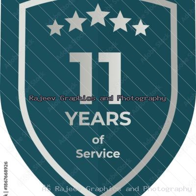 Eleven Years Of Service Shield Badge Icon