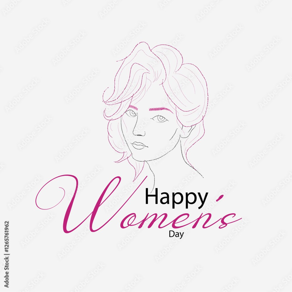 Empower Women Sketch Poster Vector