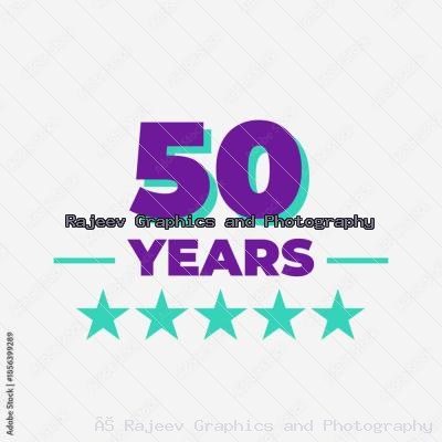 Fifty Years Anniversary Badge Design