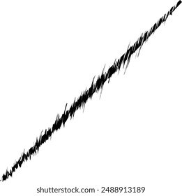 Fine Hairy Diagonal Brush Stroke