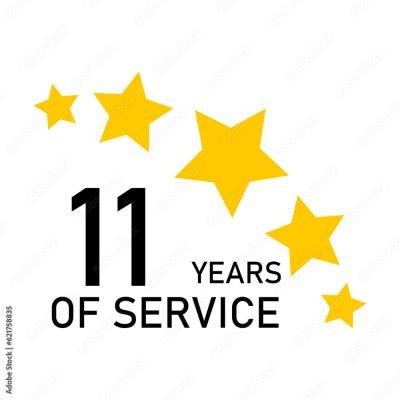 Five Star 11 Years Of Service - find similar on Dreamstime