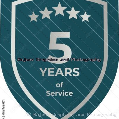 Five Years Of Service Shield Badge Icon
