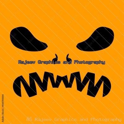 Halloween Scary Pumpkin Face Expression