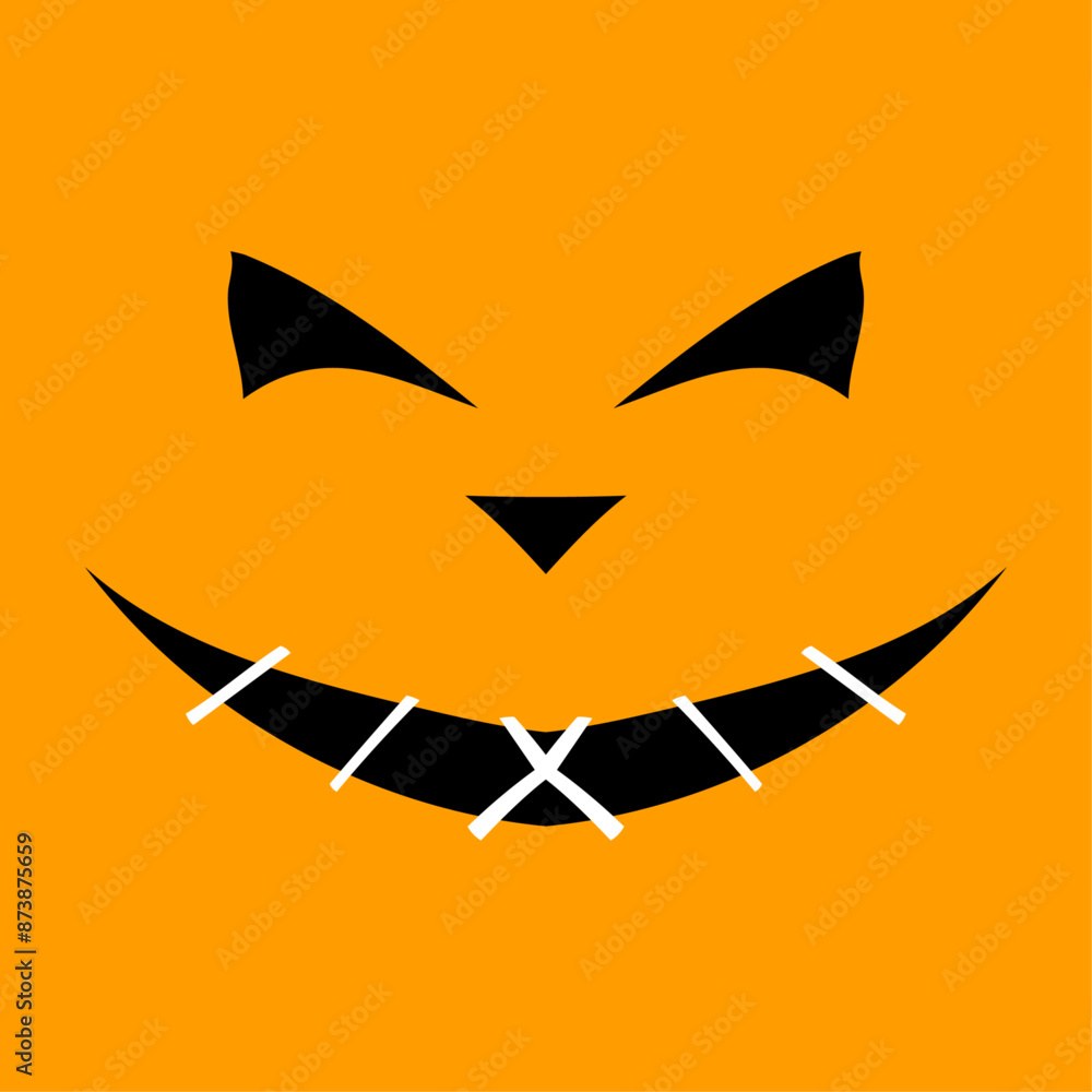 Halloween Scary Pumpkin Face Expression