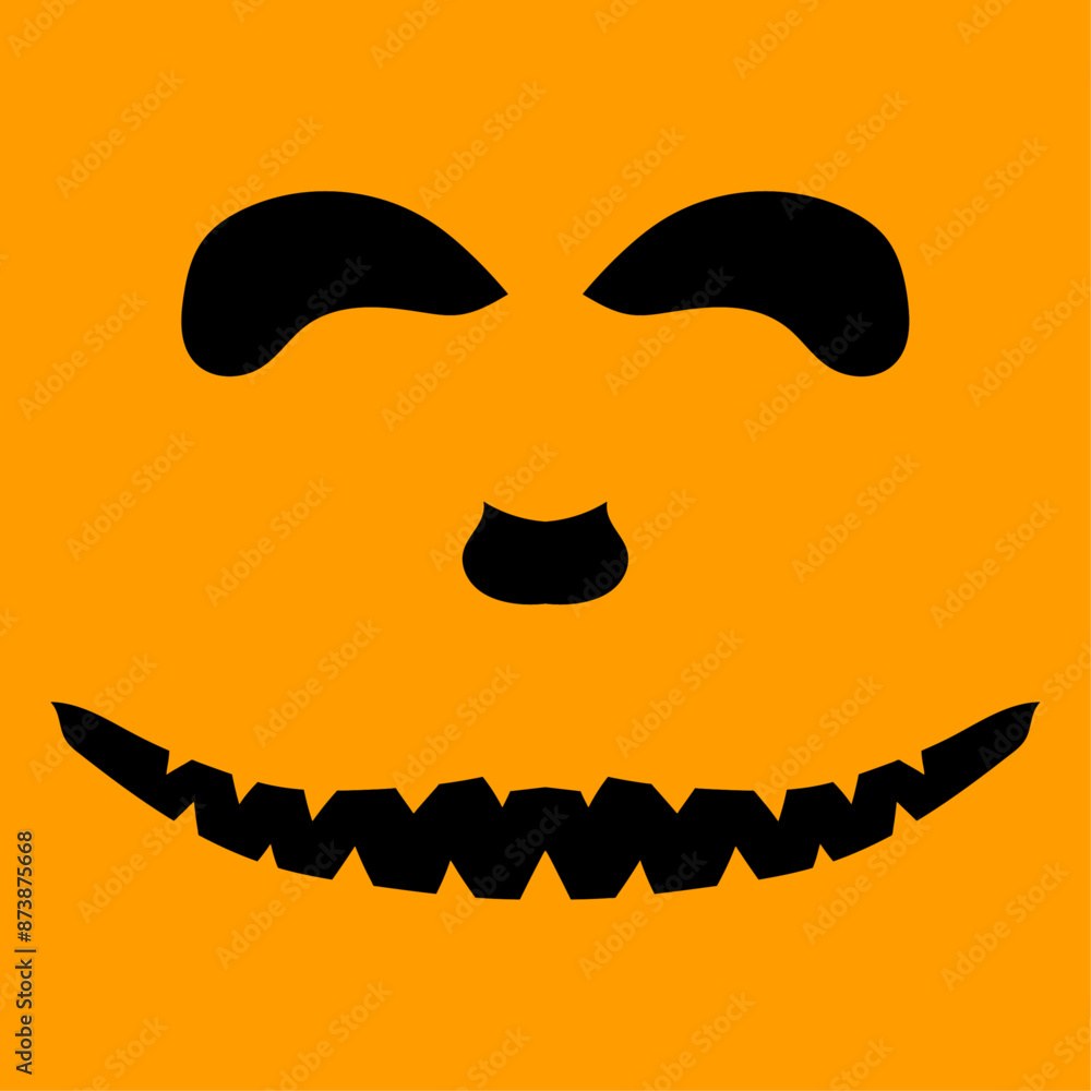 Halloween Scary Pumpkin Face Expression