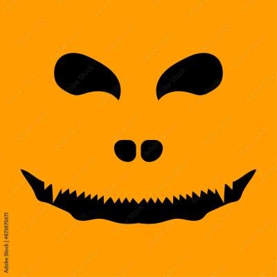 Halloween Scary Pumpkin Face Expression