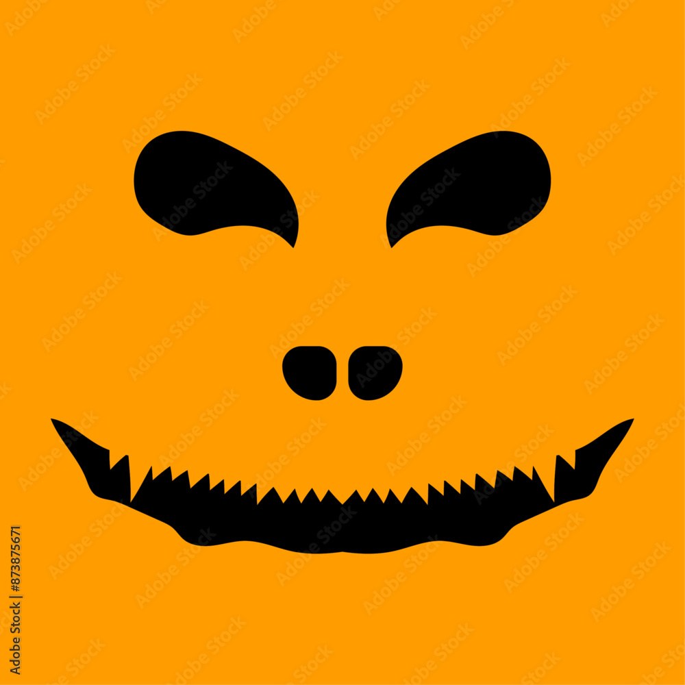 Halloween Scary Pumpkin Face Expression