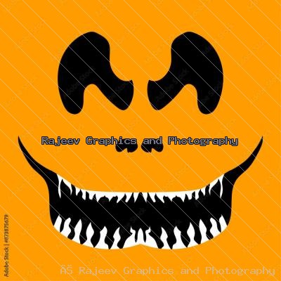Halloween Scary Pumpkin Face Expression