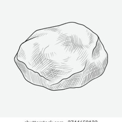 Handdrawn Sketch Large Rock Boulder - find similar on Envato Elements