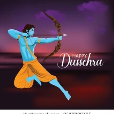 Happy Dussehra Festival Vector Social