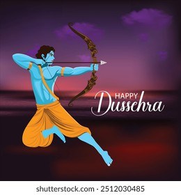 Happy Dussehra Festival Vector Social