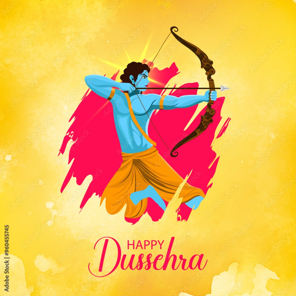 Happy Dussehra Festival Vector Social Media Post