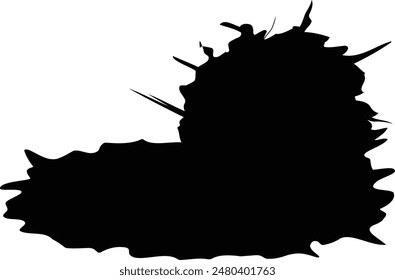 Heart Shaped Black Ink Splash