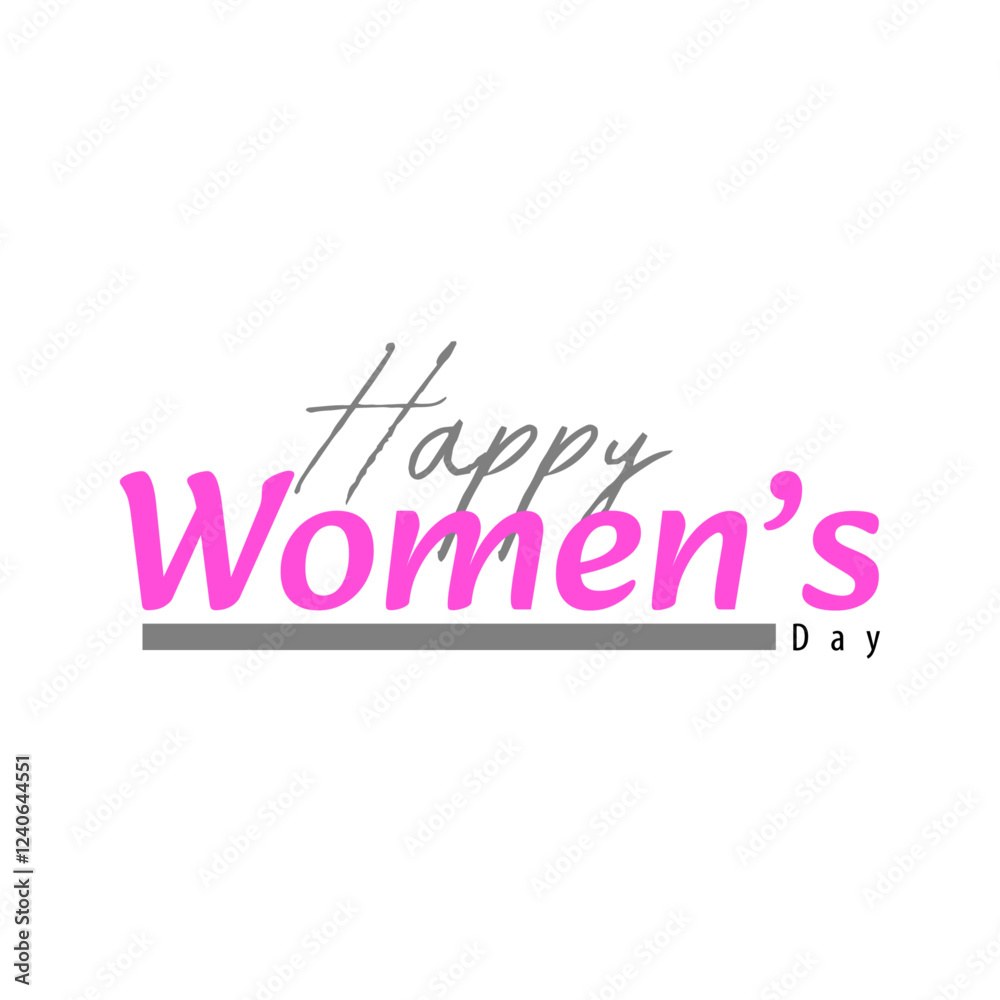 Honoring The Achievements And Resilience Of Women On Women S Day With Happy Womens Day Typography