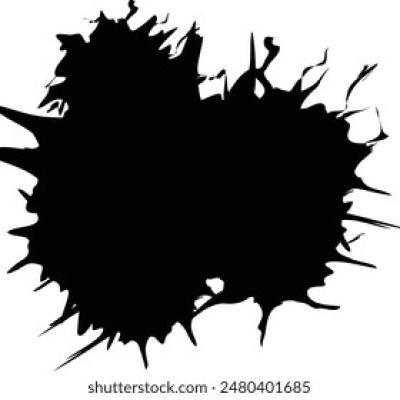 Large Black Ink Splash with Rough Edges - find similar on Depositphotos