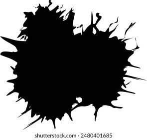 Large Black Ink Splash with Rough Edges