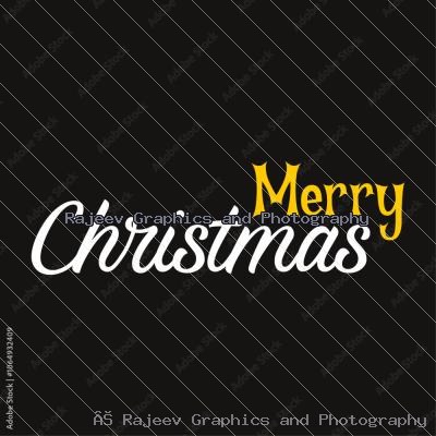 Merry Christmas Calligraphy Text 001