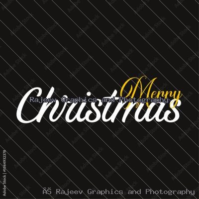 Merry Christmas Calligraphy Text 002