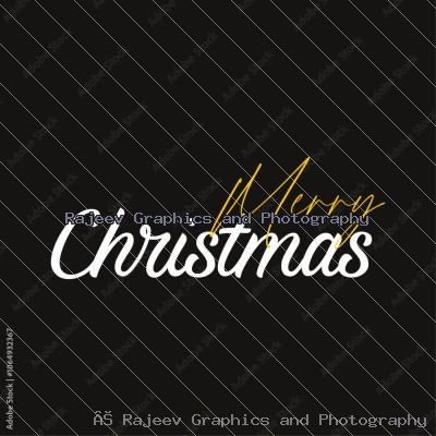 Merry Christmas Calligraphy Text 003