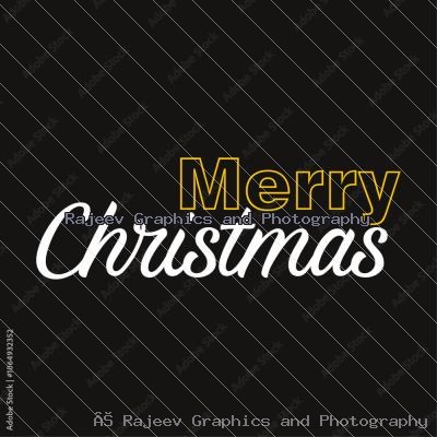 Merry Christmas Calligraphy Text 005