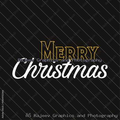 Merry Christmas Calligraphy Text 006